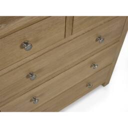 Cheshire Premium Hudson Limed Oak 3 + 2 Drawer Chest - Limed Oak in Brown - thumbnail 6