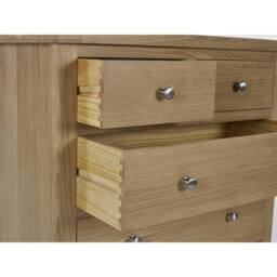 Cheshire Premium Hudson Limed Oak 3 + 2 Drawer Chest - Limed Oak in Brown - thumbnail 7