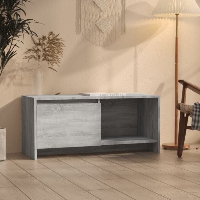 Berkfield Home TV Cabinet Grey Sonoma 90x35x40 cm Engineered Wood - Size: 90 x 35 x 40 cm - image 1