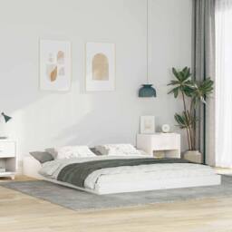 Berkfield Home White 140 x 220 cm Wood - thumbnail 2