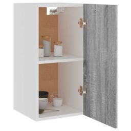 Berkfield Home Hanging Cabinet Grey Sonoma 29.5x31x60 cm Engineered Wood - thumbnail 4