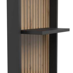 Heze Furniture Raven Oak Slat Detail Large Modern TV Media Unit 230cm with Wall Shelf - thumbnail 9