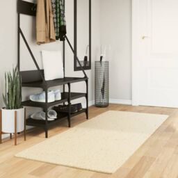 Berkfield Home Rug HUARTE Short Pile Soft & Washable Cream 80x200 cm - Size: Medium - thumbnail 1