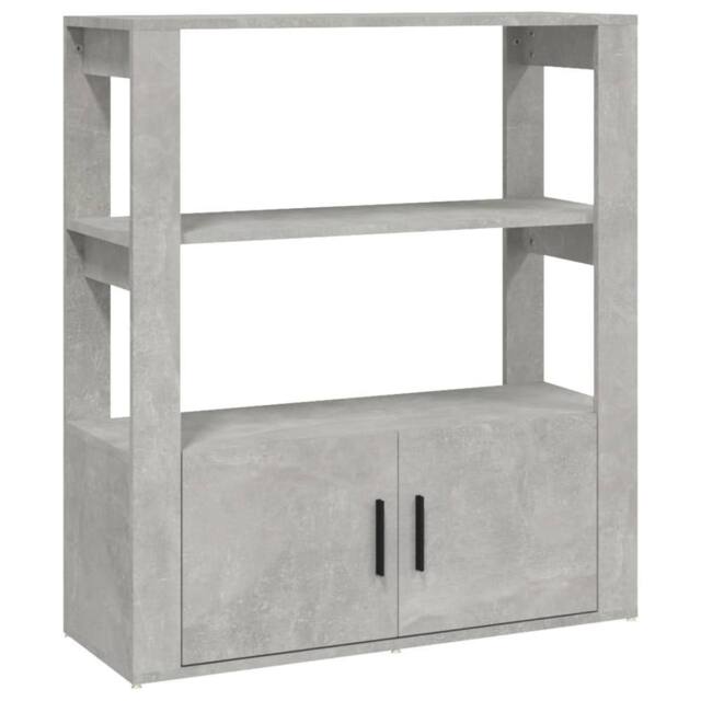 Berkfield Home Sideboard Concrete Grey 80x30x90 cm Engineered Wood - Size: 80 x 30 x 90 cm - image 1