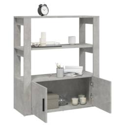 Berkfield Home Sideboard Concrete Grey 80x30x90 cm Engineered Wood - Size: 80 x 30 x 90 cm - thumbnail 5
