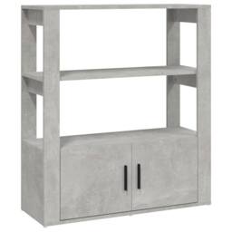 Berkfield Home Sideboard Concrete Grey 80x30x90 cm Engineered Wood - Size: 80 x 30 x 90 cm