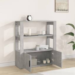 Berkfield Home Sideboard Concrete Grey 80x30x90 cm Engineered Wood - Size: 80 x 30 x 90 cm - thumbnail 3