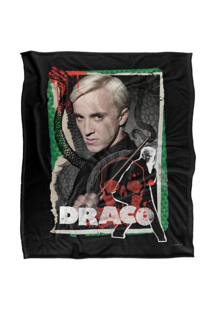Warner Brothers Harry Potter Draco Malfoy Photo Collage Blanket 152 x 127 cm in White - image 1