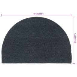 Berkfield Home Door Mat Dark Grey Half Round 40x60 cm Tufted Coir - thumbnail 6