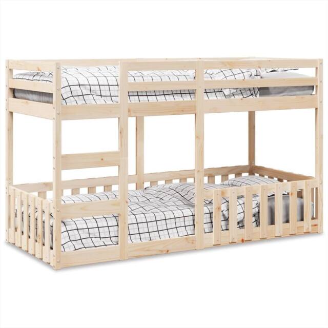 Berkfield Home Bunk Bed 90x200 cm Solid Wood Pine in Light Tan - image 1