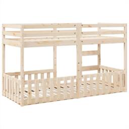 Berkfield Home Bunk Bed 90x200 cm Solid Wood Pine in Light Tan - thumbnail 7