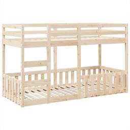Berkfield Home Bunk Bed 90x200 cm Solid Wood Pine in Light Tan - thumbnail 2