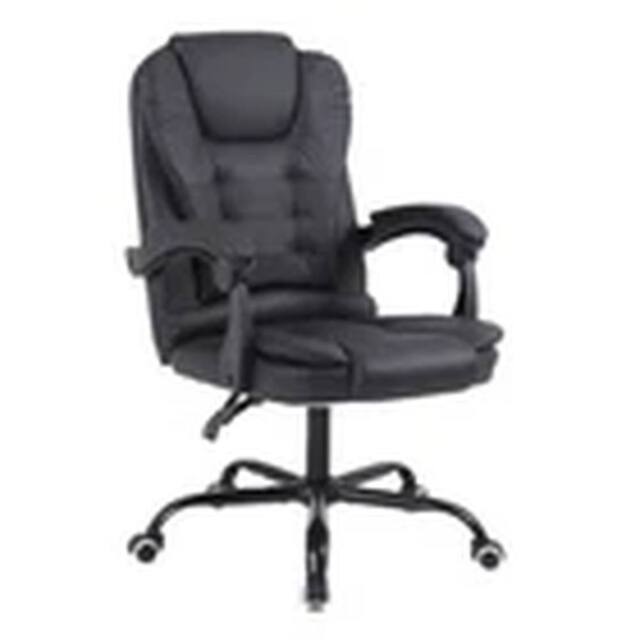EONLION Reclining Office Chair Faux Leather Adjustable Seat Black - image 1