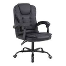 EONLION Reclining Office Chair Faux Leather Adjustable Seat Black
