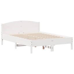 Berkfield Home Bed Frame without Mattress White 150x200 cm King Size Solid Wood Pine - thumbnail 5