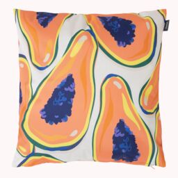 icon Indoor & Outdoor Papaya Fruit Print Waterproof Cushion, Orange - Size: 43 cm x 43 cm - thumbnail 2