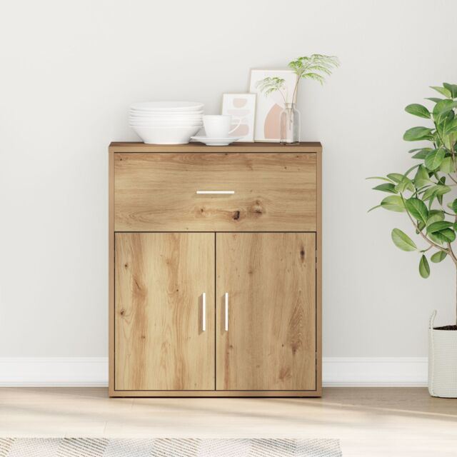 Berkfield Home Sideboard Artisan oak 60 x 31 x 70 cm Engineered wood in Brown - image 1