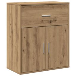 Berkfield Home Sideboard Artisan oak 60 x 31 x 70 cm Engineered wood in Brown - thumbnail 2