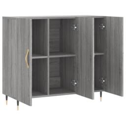 Berkfield Home Sideboard Grey Sonoma 90x34x80 cm Engineered Wood - Size: 90 x 34 x 80 cm - thumbnail 5