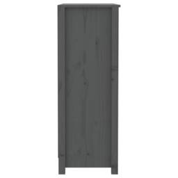 Berkfield Home Beautiful Book Cabinet Grey 80x35x97 cm Solid Wood Pine - Size: 80 x 35 x 97 cm - thumbnail 6