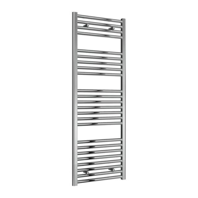 Bathroom Kingdom Diva Chrome Straight Heated Towel Rail 1400x500 in Silver - image 1