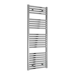 Bathroom Kingdom Diva Chrome Straight Heated Towel Rail 1400x500 in Silver