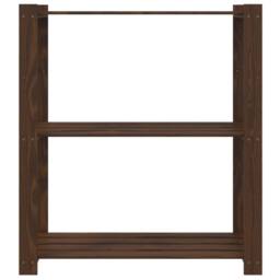 Berkfield Home Beautiful 3-Tier Storage Rack Brown 80x38x90 cm Solid Wood Pine - Size: 80 x 38 x 90 cm