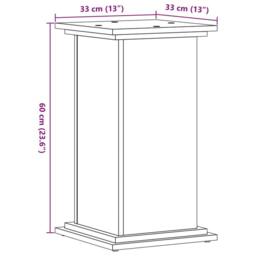 Berkfield Home Plant Stand Grey Sonoma 33x33x60 cm Engineered Wood - Size: 33 x 33 x 60 cm - thumbnail 9