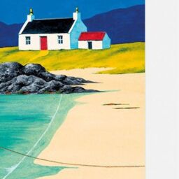 Anthony Barber Hebridean Fisherman´s Cottage Mounted Print in Blue - thumbnail 2