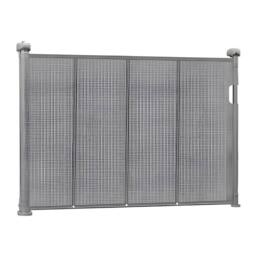 Ferand Retractable Baby Gate 870 mm Tall Extends up to 1400 mm Wide in Grey - thumbnail 2