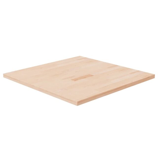 Berkfield Home Square Table Top 70x70x2.5 cm Untreated Solid Wood Oak in Brown - image 1