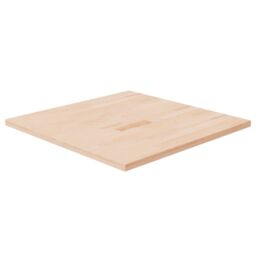 Berkfield Home Square Table Top 70x70x2.5 cm Untreated Solid Wood Oak in Brown - thumbnail 1