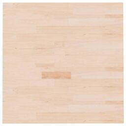 Berkfield Home Square Table Top 70x70x2.5 cm Untreated Solid Wood Oak in Brown - thumbnail 2