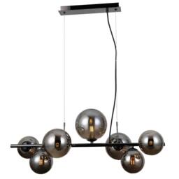 Netlighting Canello Modern 7 Light Bar Pendant Ceiling Light G9 in Black - thumbnail 2