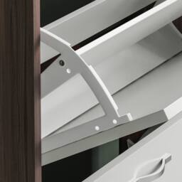 HD Designs 2 Drawer Shoe Cabinet Organizer Storage in White - thumbnail 6