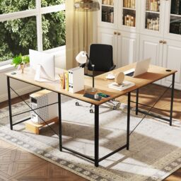 Costway Reversible L-Shaped Desk 150 cm Corner Computer Desk-Natural in Natural - thumbnail 5