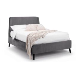 Ashfield Grey Velvet Premium Curved Bed Frame - King - thumbnail 2