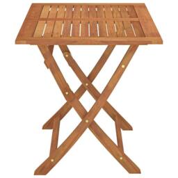 Berkfield Home Folding Garden Table 120x70x75 cm Solid Eucalyptus Wood in Brown - Size: 120 x 70 x 75 cm - thumbnail 3