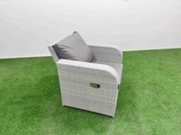 Fimous High Back Poly Rattan Garden Furniture Set w/ Reclining Chair Loveseat Sofa Adjustable Lifting Dining or Coffee Table Indoor Outdoor Patio Set - thumbnail 4