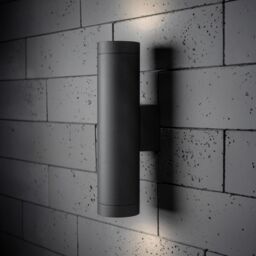 CGC Lighting 'Lucas' Dark Grey Anthracite Extra Long GU10 Double Up & Down Outdoor Wall Light Spotlight IP44 Aluminium - thumbnail 2