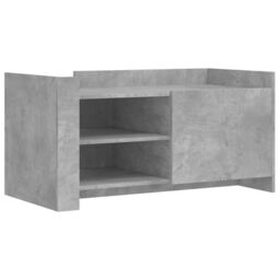 Berkfield Home Coffee Table Concrete Grey 100x50x50 cm Engineered Wood - Size: 100 x 50 x 50 cm - thumbnail 2