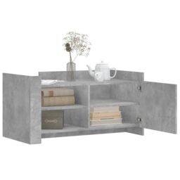 Berkfield Home Coffee Table Concrete Grey 100x50x50 cm Engineered Wood - Size: 100 x 50 x 50 cm - thumbnail 3