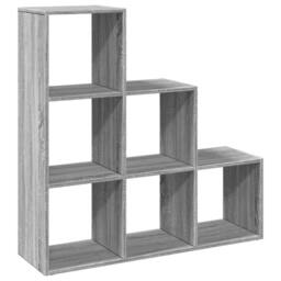 Berkfield Home Room Divider Bookcase¬†3-Tier¬†Grey Sonoma 99x29x99 cm Engineered Wood in Grey - Size: 99 x 29 x 99 cm - thumbnail 3