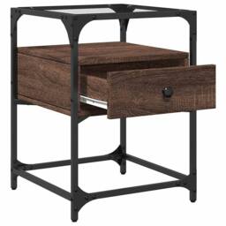 Berkfield Home Bedside Cabinets 2 pcs Brown Oak 40x40x55 cm Engineered Wood - Size: 40 x 40 x 55 cm - thumbnail 8