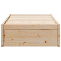 Berkfield Home Bed Frame without Mattress 75x190 cm Small Single Solid Wood Pine in Light Tan - thumbnail 4
