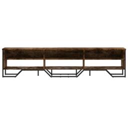 Berkfield Home TV Cabinet Smoked Oak 180x34x41 cm Engineered Wood in Brown - Size: 180 x 34 x 41 cm - thumbnail 4