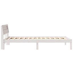 Berkfield Home with LED Strip Lights with Headboard White 90 x 190 cm Solid pine wood - thumbnail 6