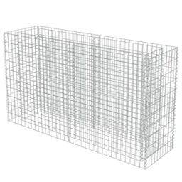 Berkfield Home Gabion Raised Bed Galvanised Steel 180x50x100 cm in Silver - Size: 180 x 50 x 100 cm - thumbnail 3