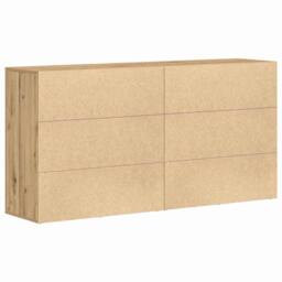 Berkfield Home Sideboards 2 pcs Artisan Oak 79x38x80 cm Engineered Wood in Brown - Size: 79 x 38 x 80 cm - thumbnail 8