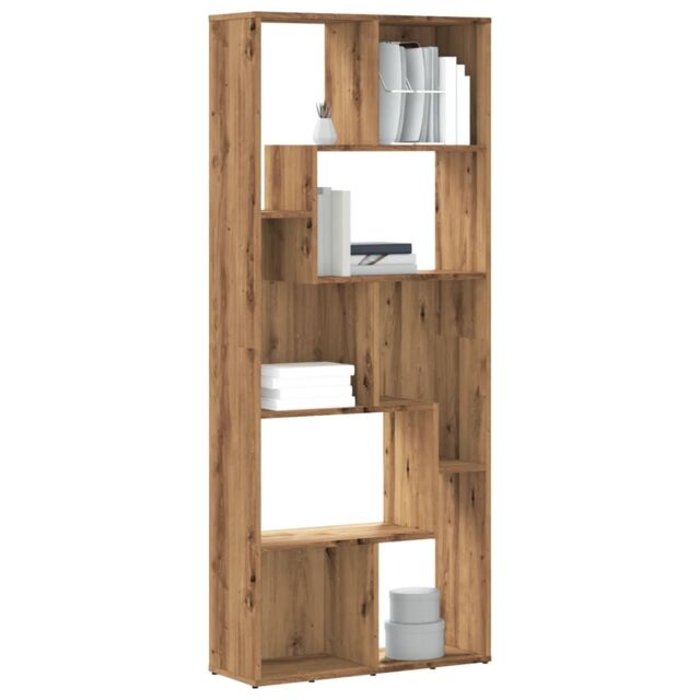 Berkfield Home Bookcase Artisan Oak 67x24x161 cm Engineered Wood in Brown - Size: 67 x 24 x 161 cm - image 1